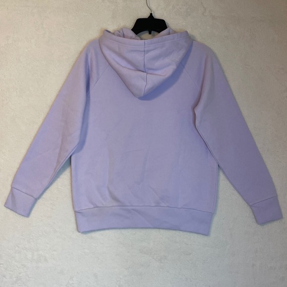 Under Armour Womens Rival Fleece Hoodie Lavender Silver Glitter Logo Small - Picture 6 of 6
